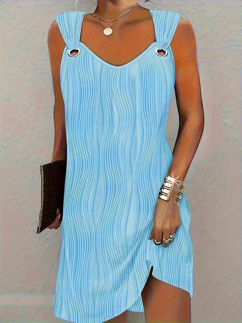 Ella V-Neck Sleeveless Midi Dress