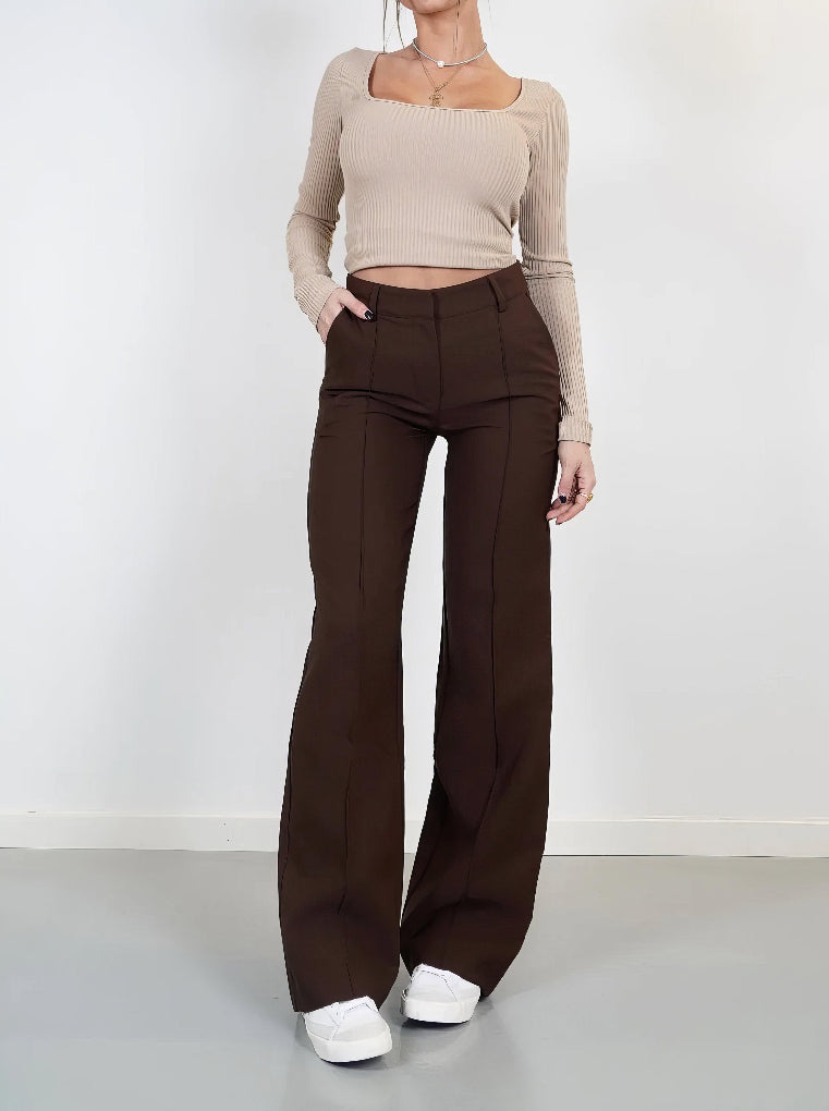 Roseline High Waisted Wide Leg Trouser