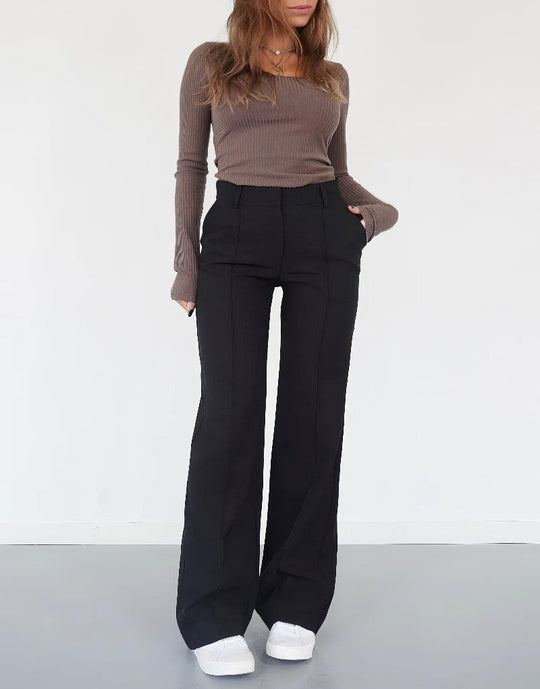 Roseline High Waisted Wide Leg Trouser
