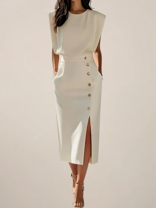 Luna Midi Dress with Side Slit