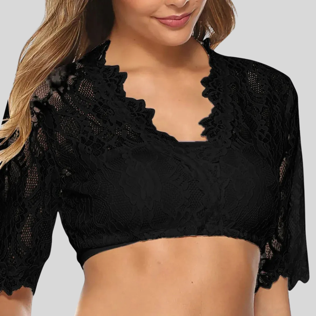 Belllamy Dirndl Style Lace Crop Top