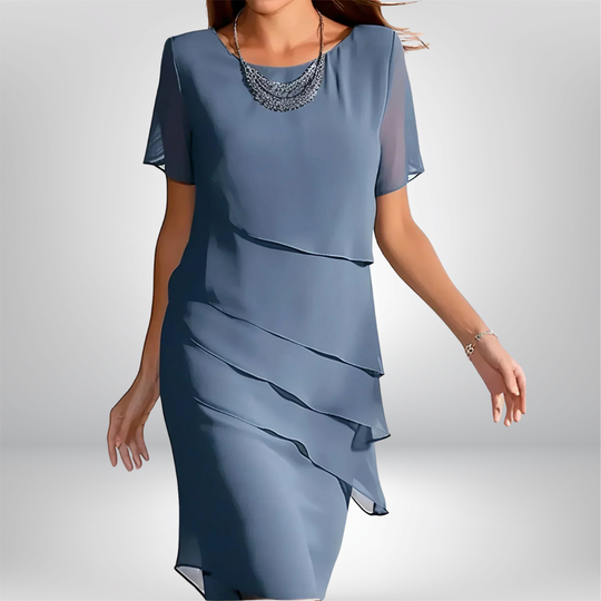Stella Flowy Short Sleeve Midi Dress