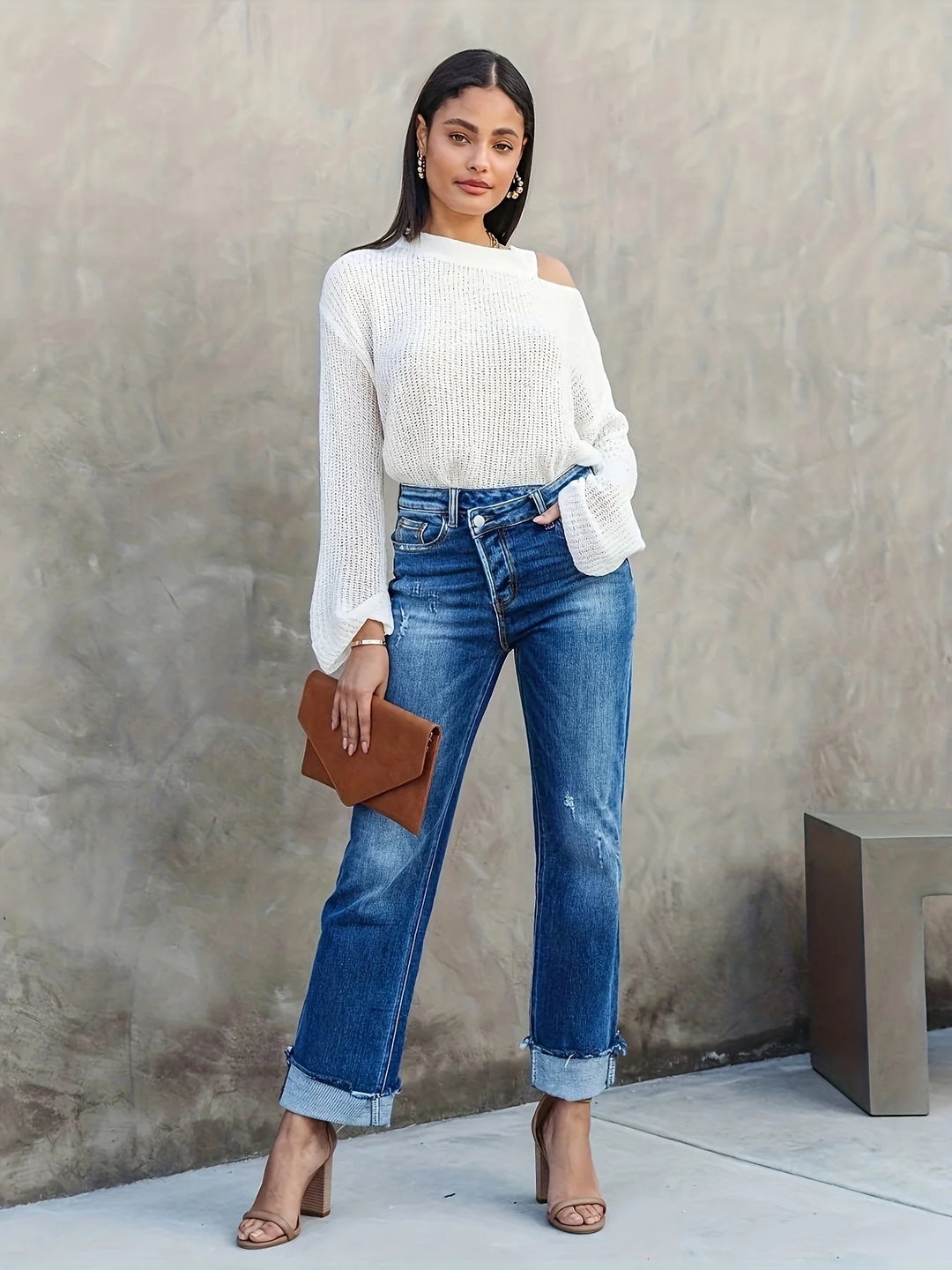 Rove Asymmetric Straight Leg Jeans