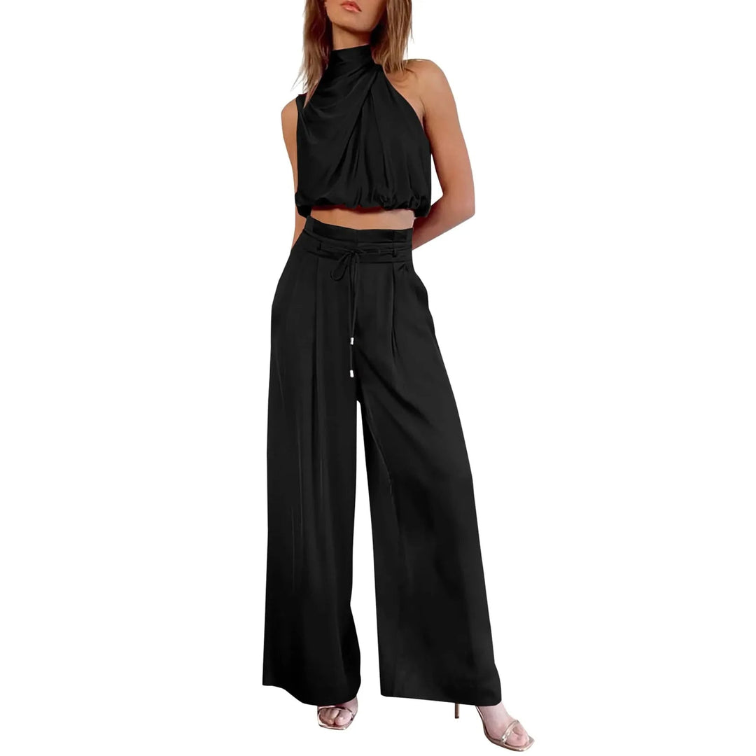Aviora Polyester High Waisted Two Piece Set