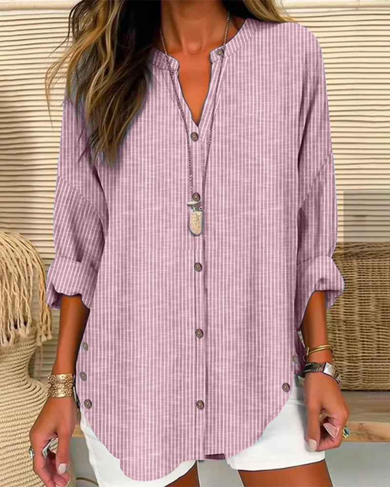 Odessa Striped Print Blouse