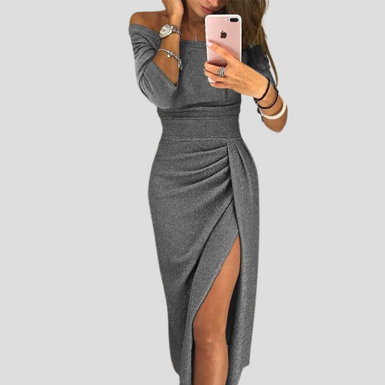 Margot V-Hybrid Neckline Bodycon Maxi Dress