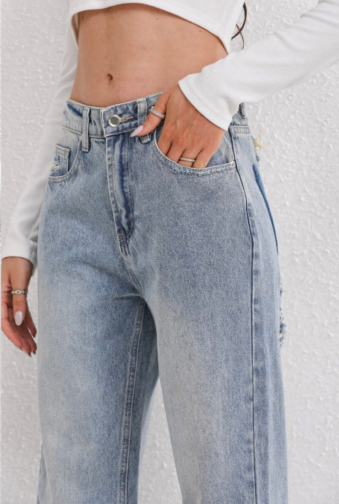 Marelva Vintage Look Ripped Jeans
