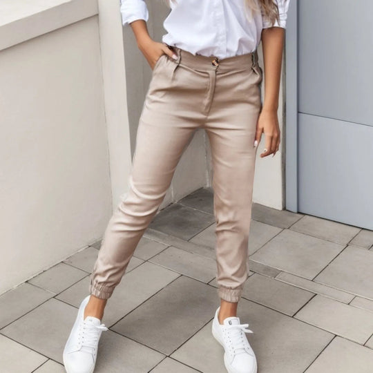 Maribelle High Waisted Pocket Details Pants
