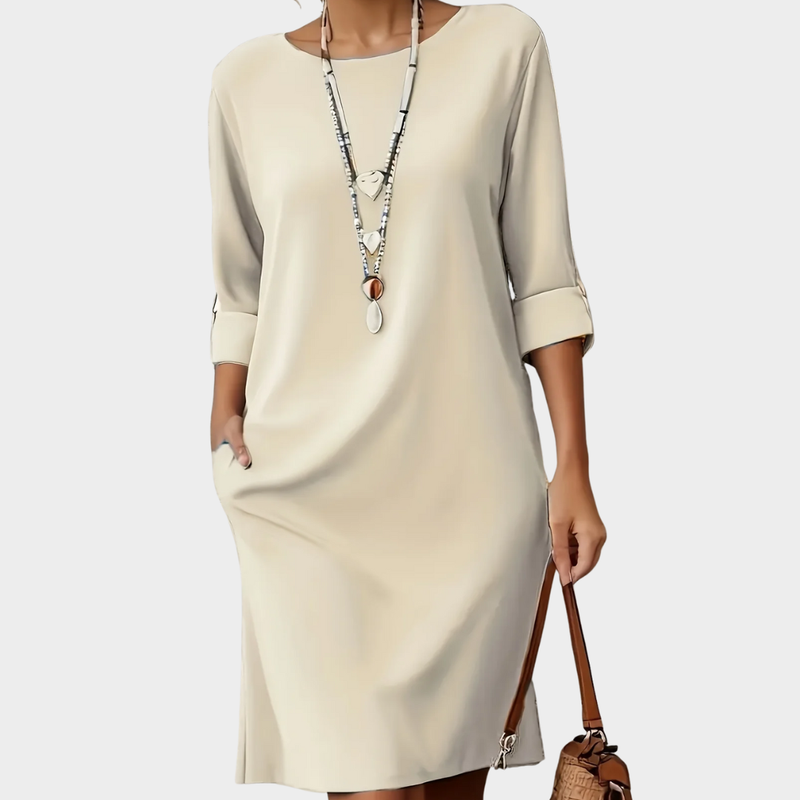 Grace Round Neck Midi Dress