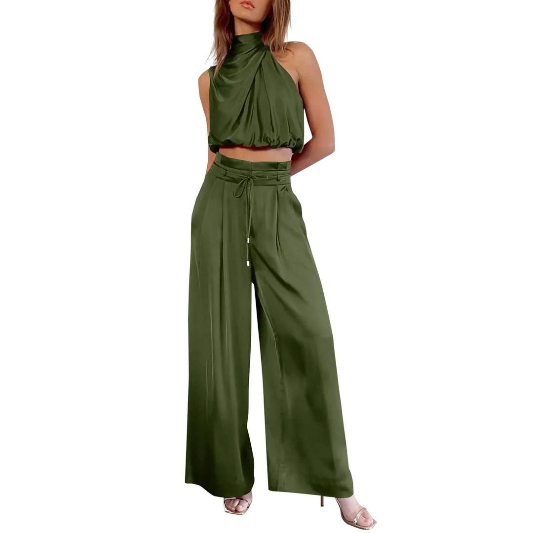 Aviora Polyester High Waisted Two Piece Set