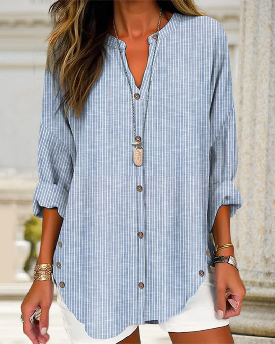 Odessa Striped Print Blouse