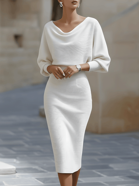 Juliette Draped Batwing Midi Dress