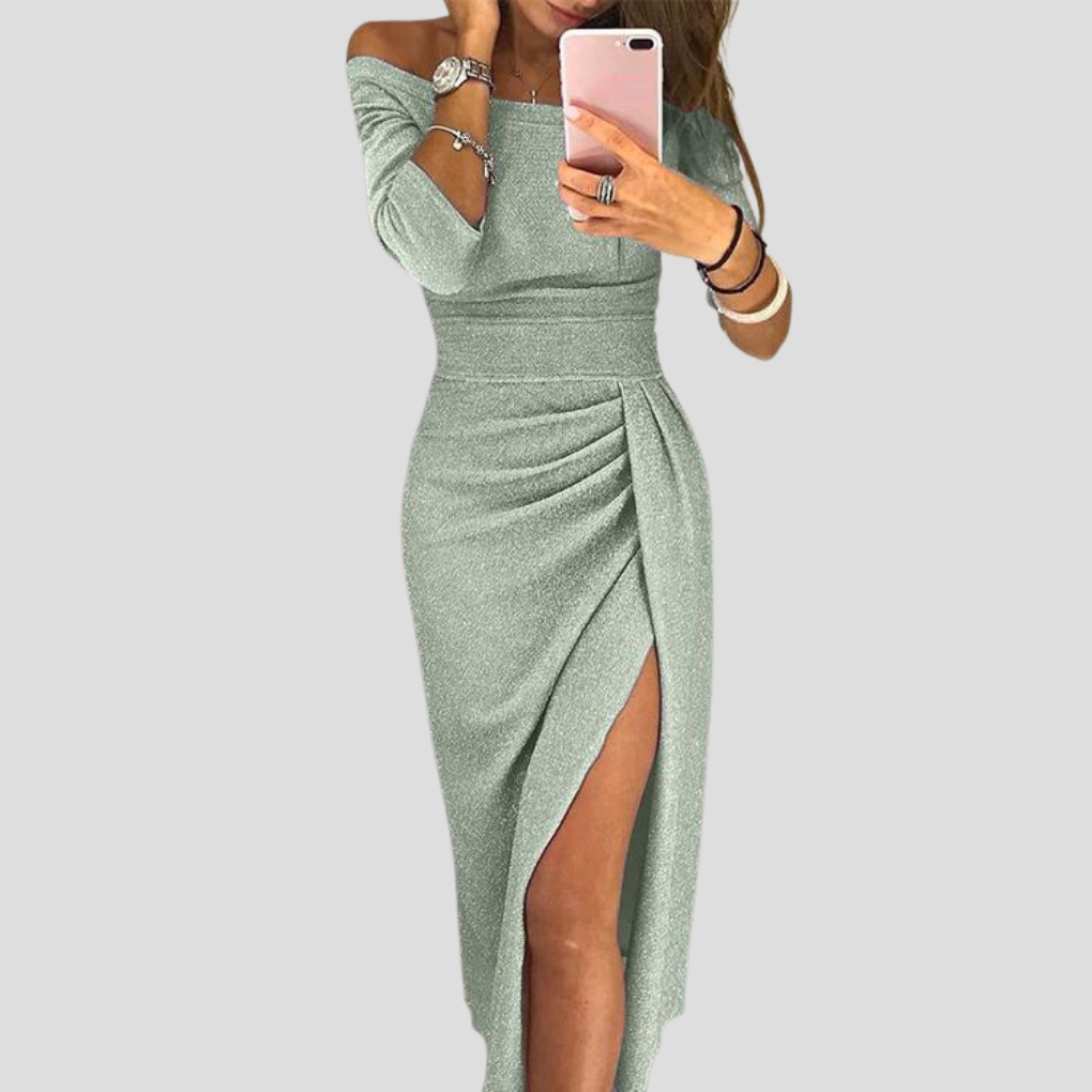 Margot V-Hybrid Neckline Bodycon Maxi Dress