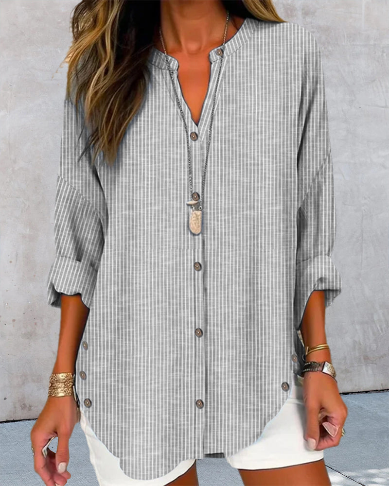 Odessa Striped Print Blouse