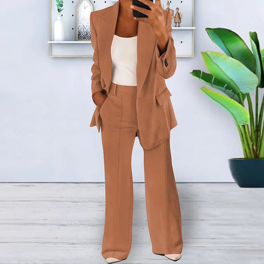 Solenne Pantsuit Wide Leg Trousers Two Piece