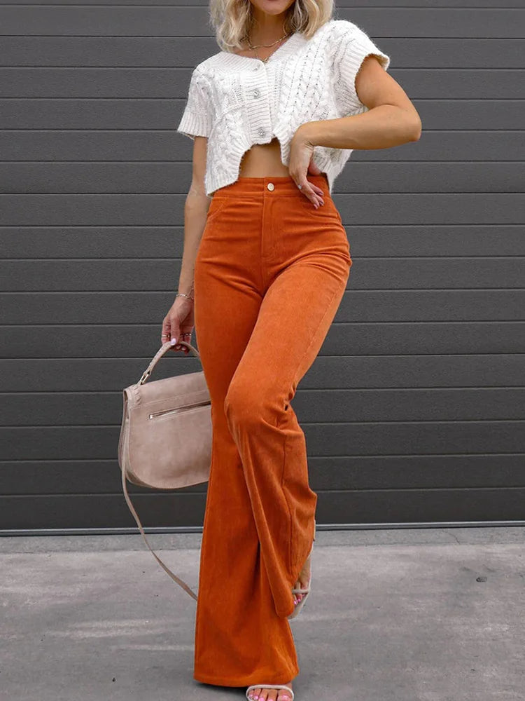 Cielune Corduroy Flare Pants