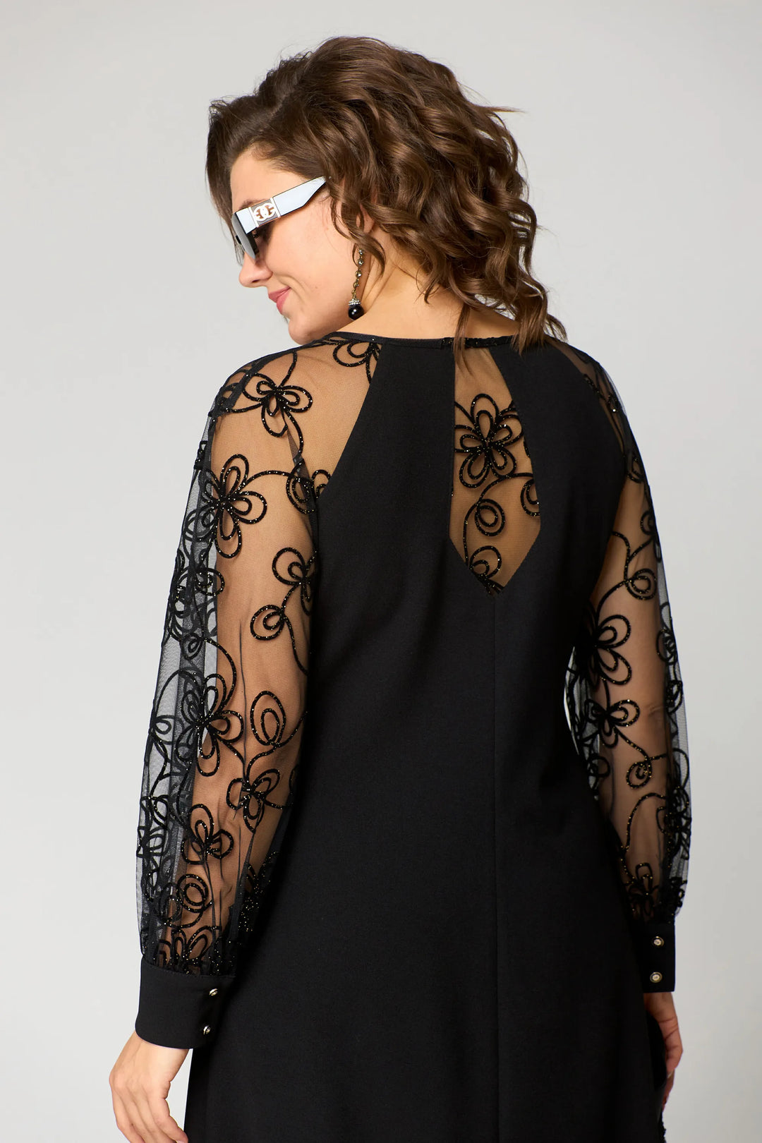Celeste Floral Sleeve Lace Midi Dress