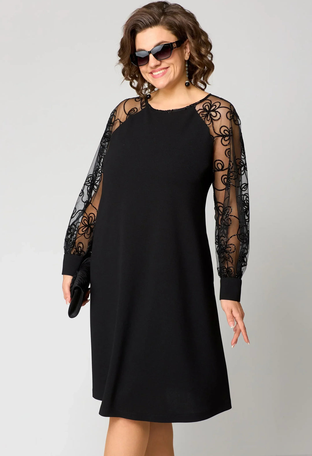 Celeste Floral Sleeve Lace Midi Dress