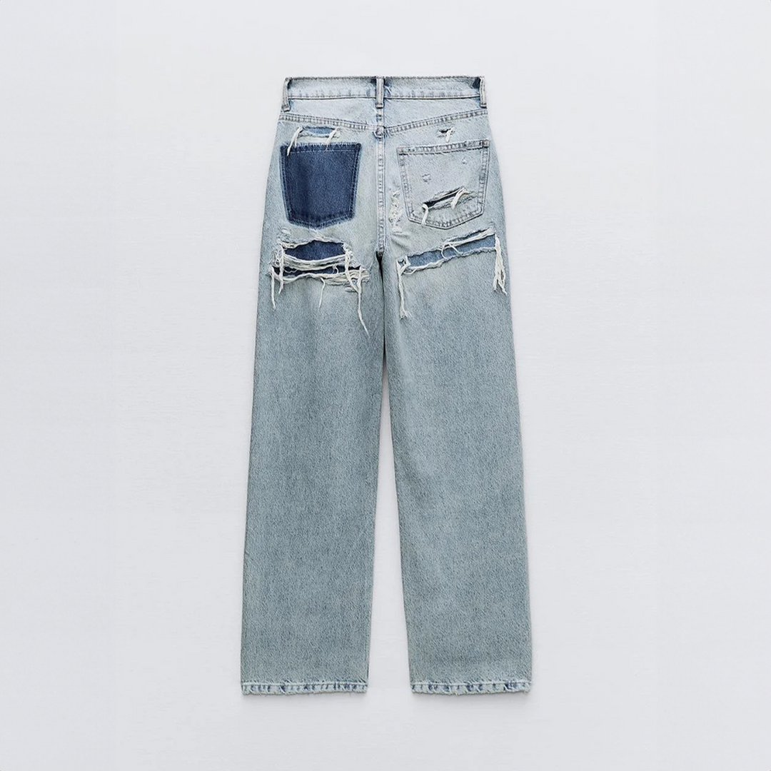 Marelva Vintage Look Ripped Jeans