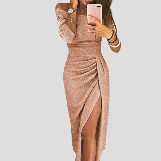 Margot V-Hybrid Neckline Bodycon Maxi Dress
