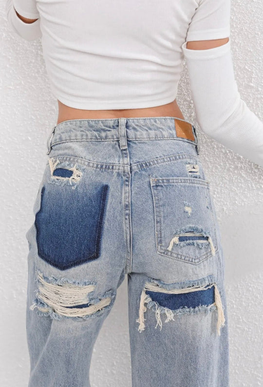 Marelva Vintage Look Ripped Jeans