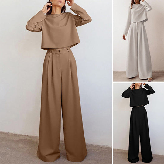 Virelina Cotton Palazzo Two Piece Set