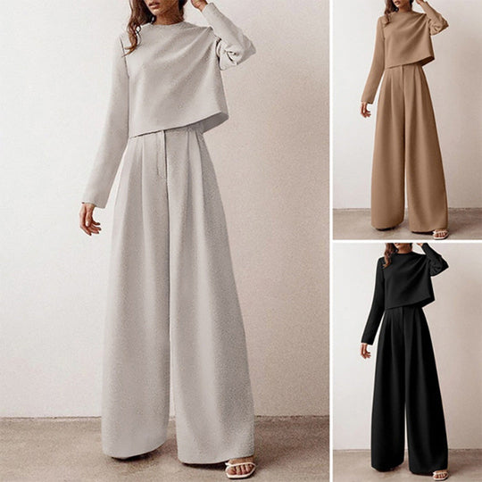 Virelina Cotton Palazzo Two Piece Set