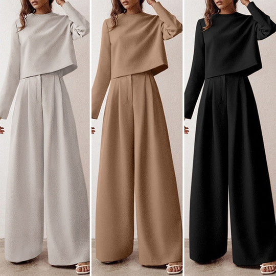 Virelina Cotton Palazzo Two Piece Set