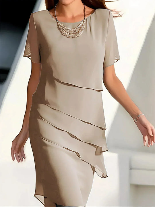 Stella Flowy Short Sleeve Midi Dress