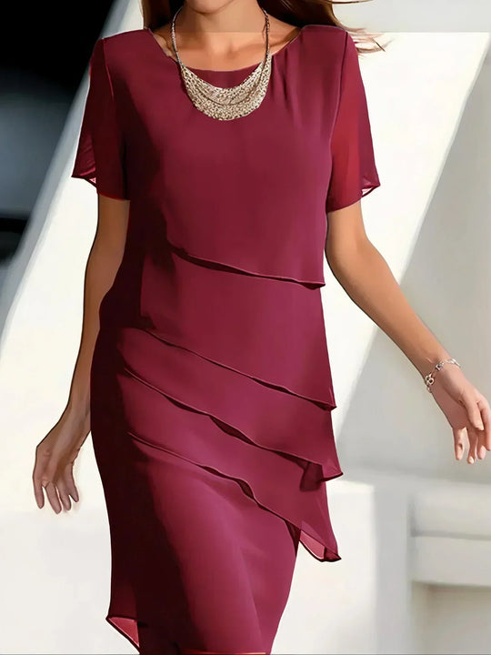 Stella Flowy Short Sleeve Midi Dress