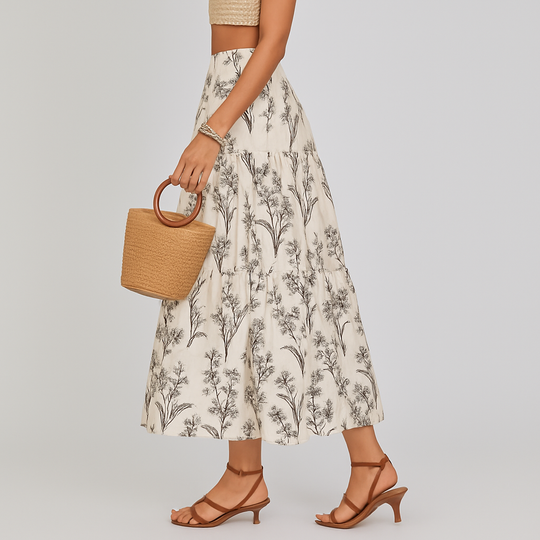 Lumera Cotton Midi Skirt