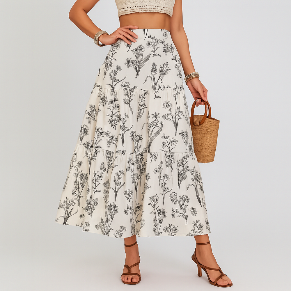 Lumera Cotton Midi Skirt