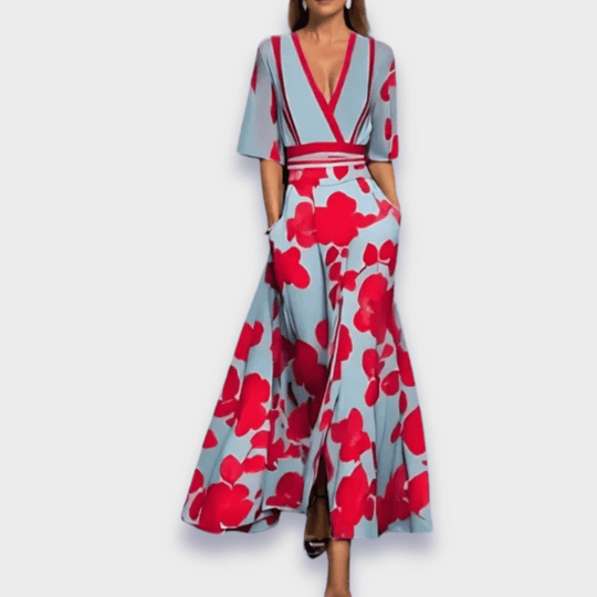 Lilac Floral Flow Maxi Dress
