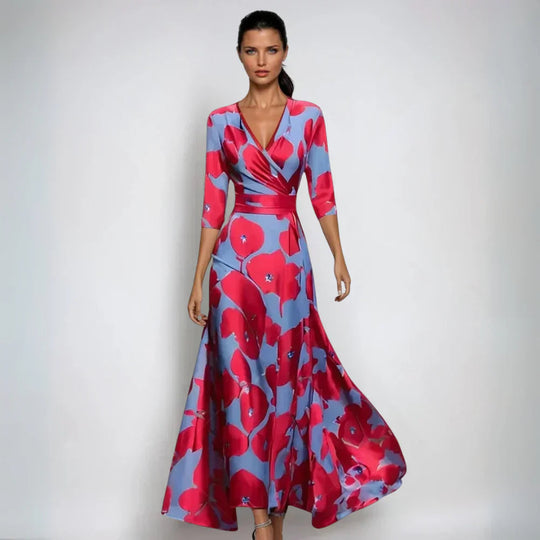 Lilac Floral Flow Maxi Dress