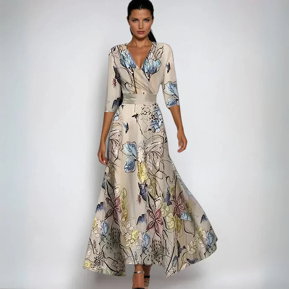 Lilac Floral Flow Maxi Dress