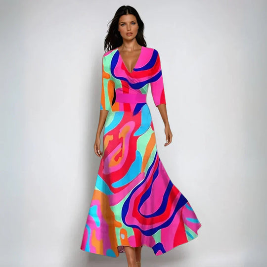 Lilac Floral Flow Maxi Dress