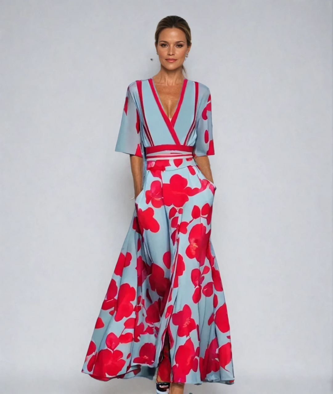 Lilac Floral Flow Maxi Dress