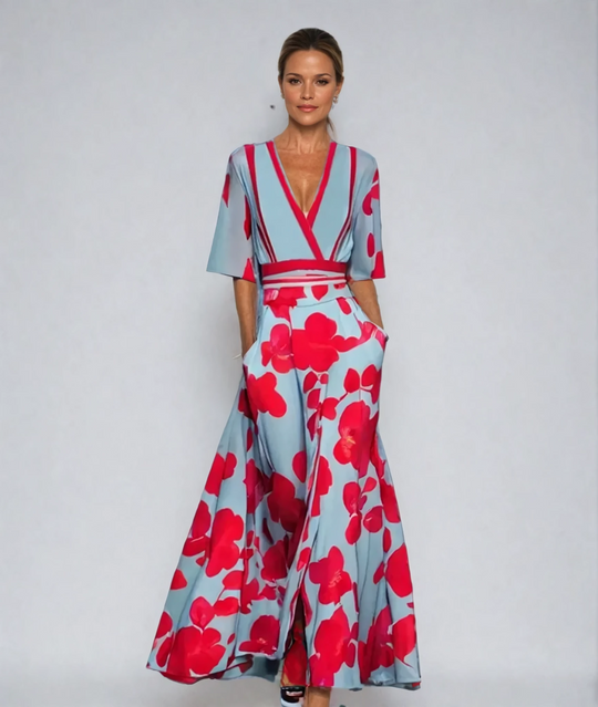Lilac Floral Flow Maxi Dress
