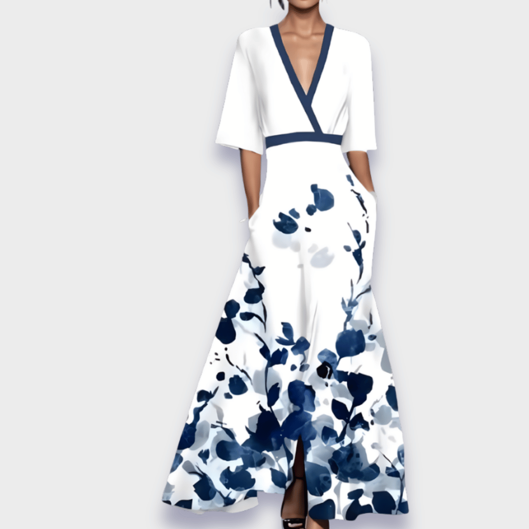 Lilac Floral Flow Maxi Dress