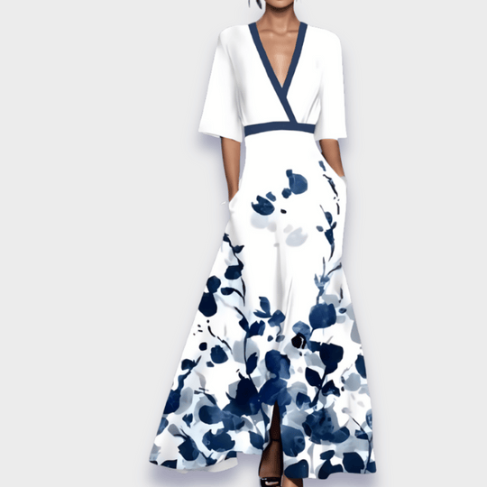 Lilac Floral Flow Maxi Dress