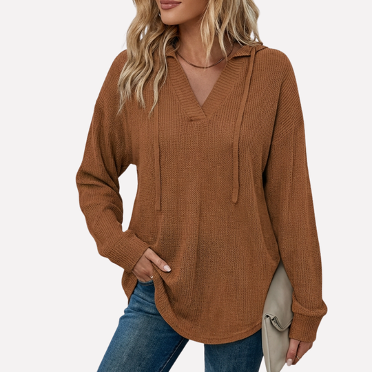 Virellae V‑Neck Oversized Hoodie