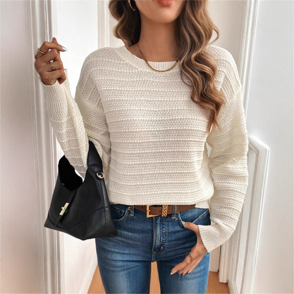 Marivelle Bow Back Pullover Sweater