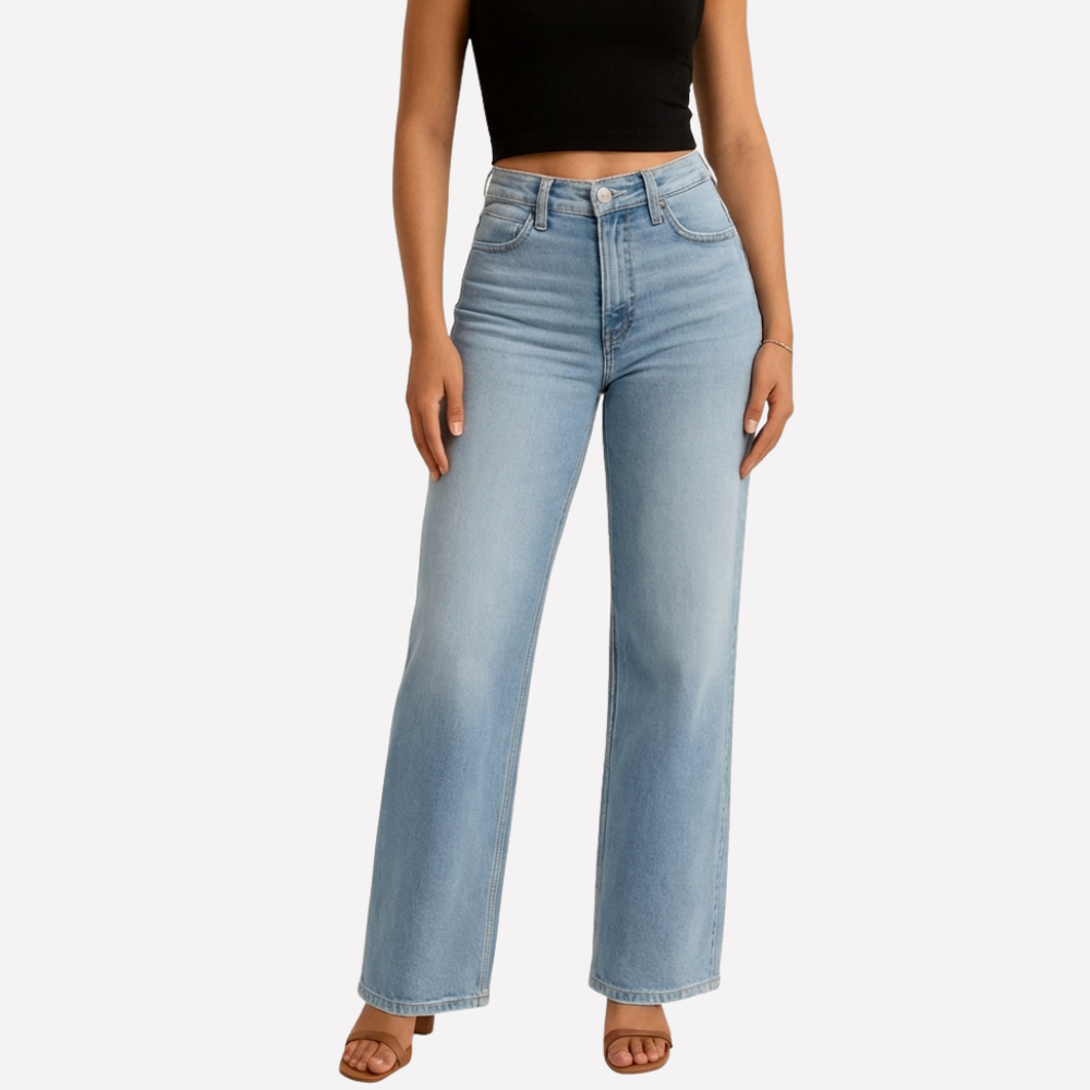 Sora High Waisted Straight Leg Jeans
