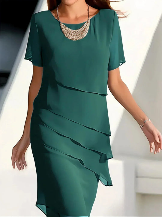 Stella Flowy Short Sleeve Midi Dress