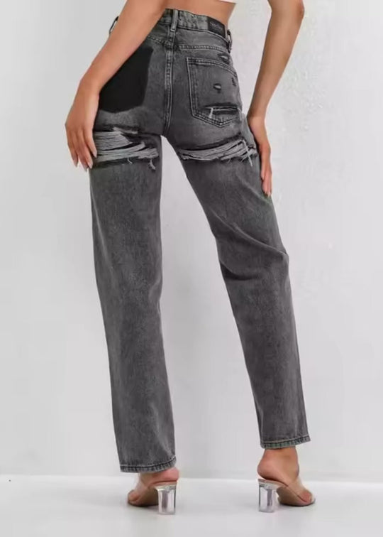 Marelva Vintage Look Ripped Jeans