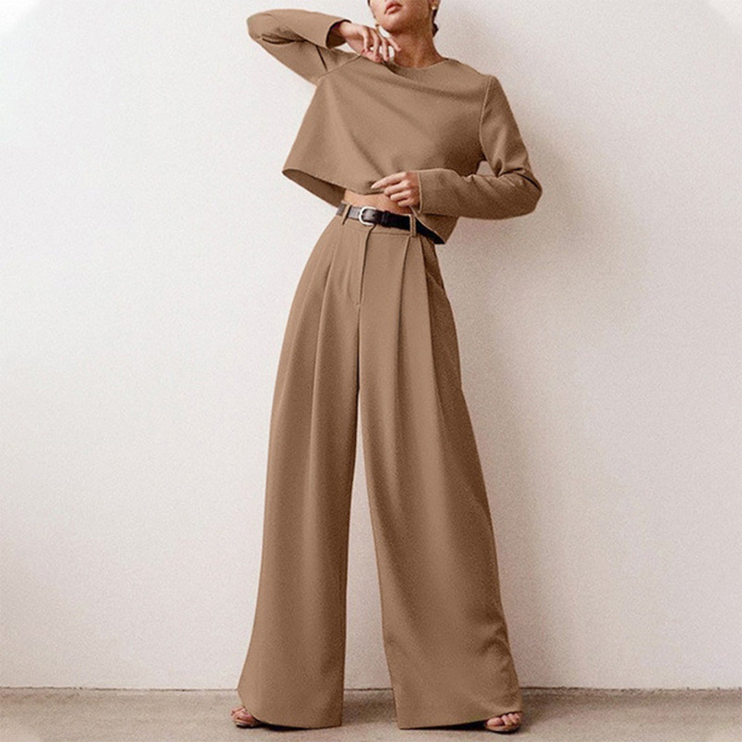Virelina Cotton Palazzo Two Piece Set