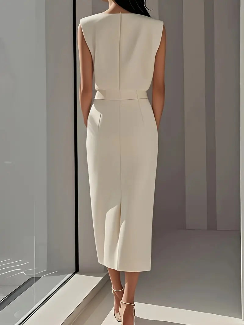Luna Midi Dress with Side Slit