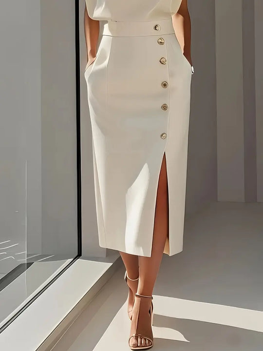 Luna Midi Dress with Side Slit