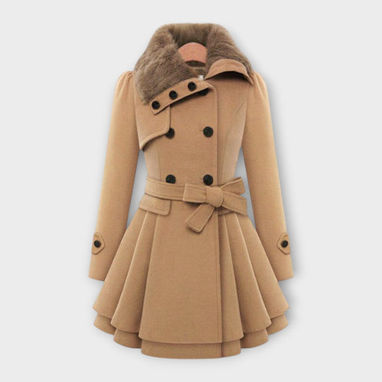 Novia Faux Fur Collar Coat
