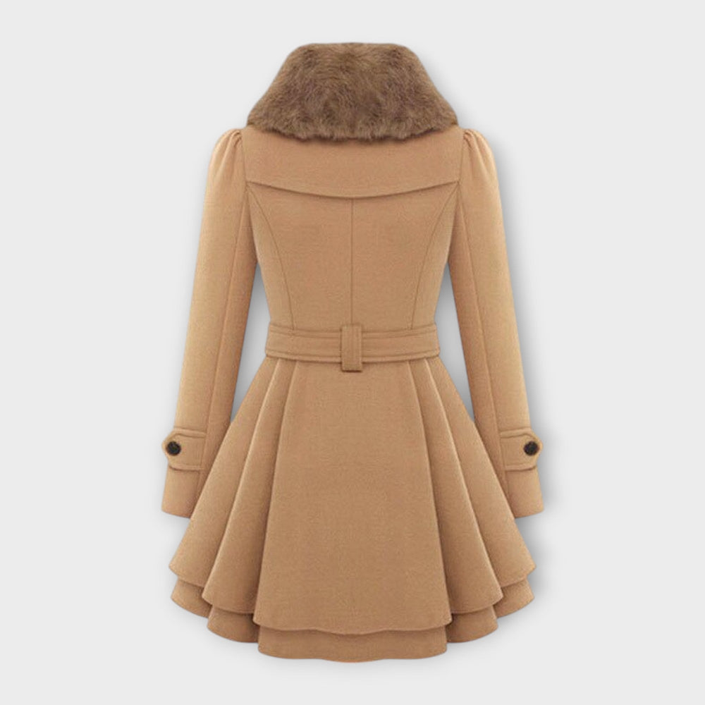 Novia Faux Fur Collar Coat